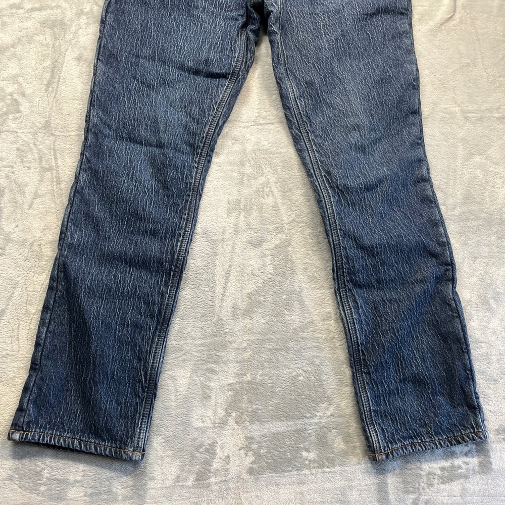 Realtree Flannel Lined Jeans Mens Blue Straight Leg Insulated Denim 32x32 - Picture 3 of 13
